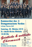 Konzert des Kammerchors in Wittlohe am 26.10.19