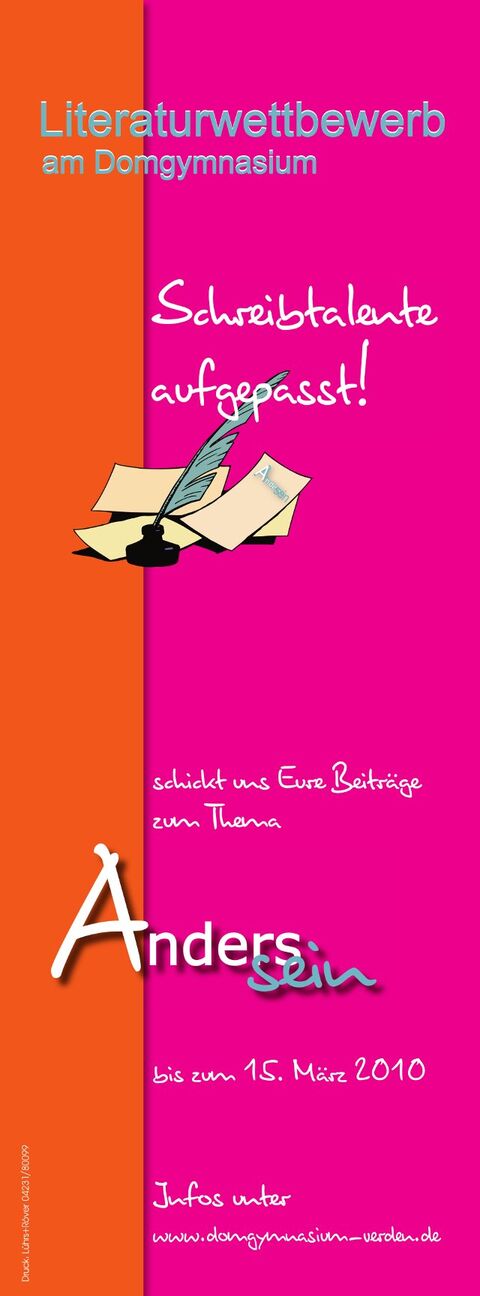 Literaturwettbewerb Plakat