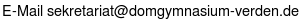 elektronische Anschrift sekretariat bei domainname